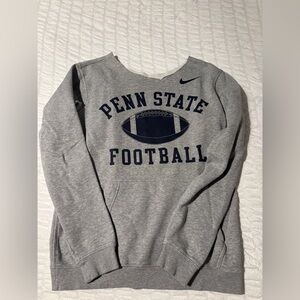 Nike Gray Penn State Football Crewneck Sweater